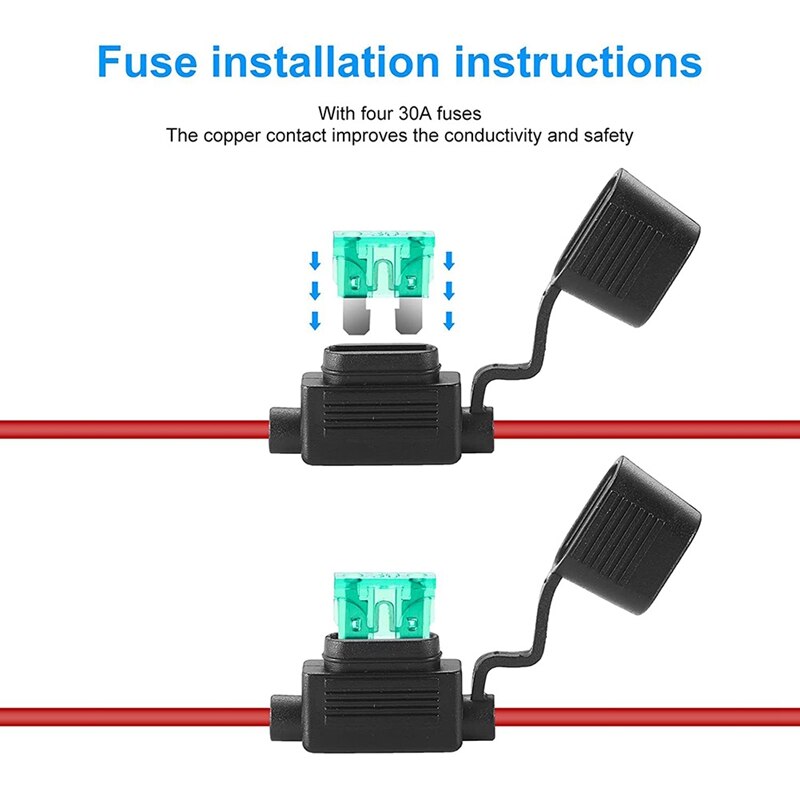 Power Wheels Battery Adapter M18, Power Wheels Battery Conversion Kit, with Switch and 4 Pcs Fuse,for DIY Your Projects