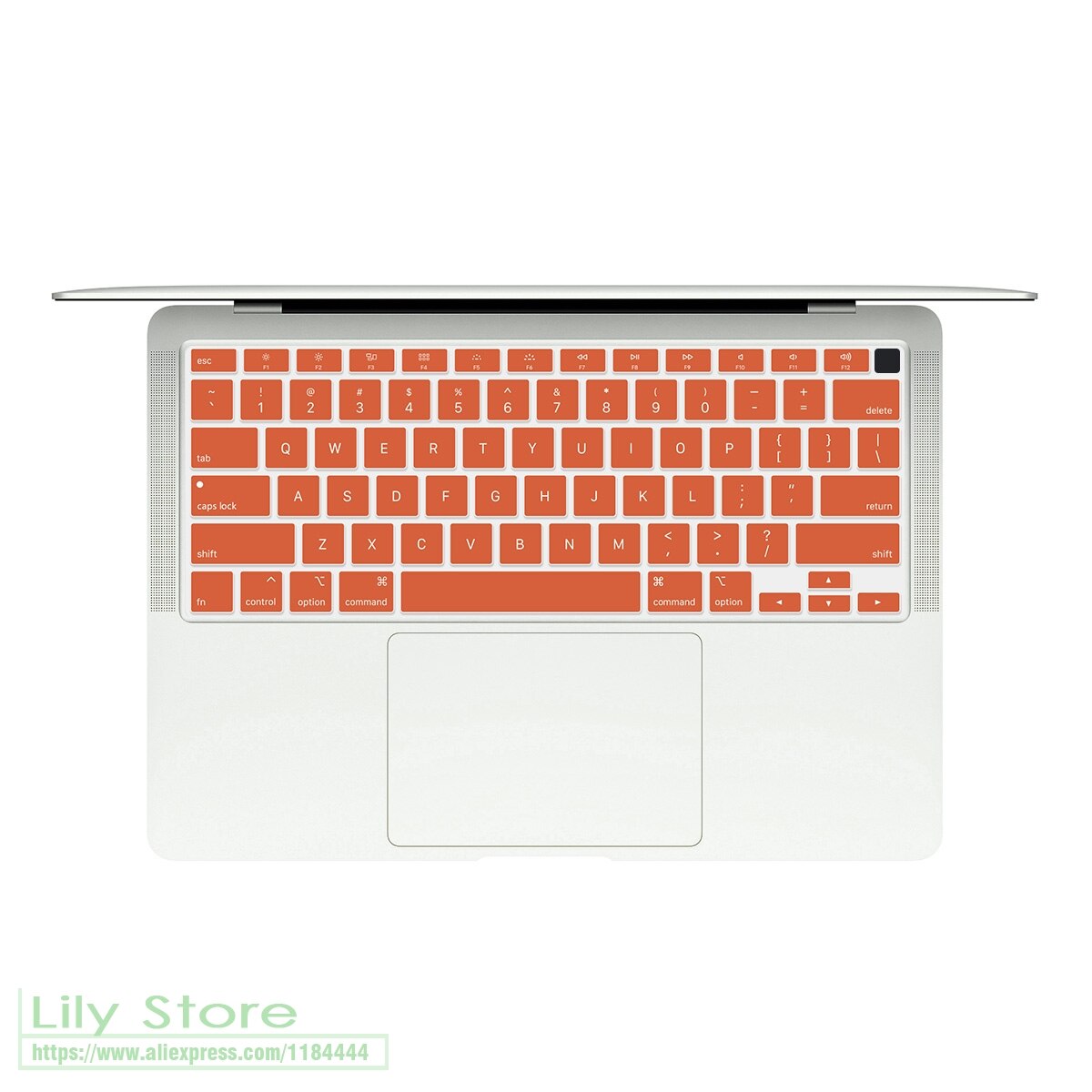 Voor Macbook Air 13 A2179 Touch Id Een 2179 Release Siliconen Engels Keyboard Skin Cover Laptop Toetsenbord: Orange