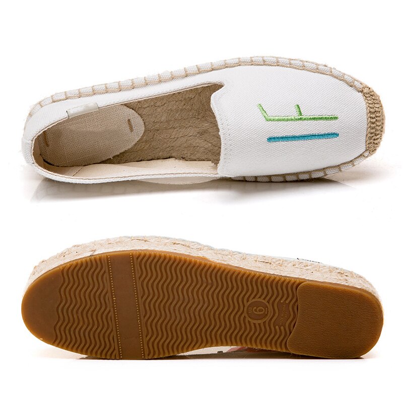 verano bordado TGIF lienzo Alpargatas mujeres pisos Insta Estilo De vacaciones alpargata plataforma Zapatos Alpargatas De Mujer