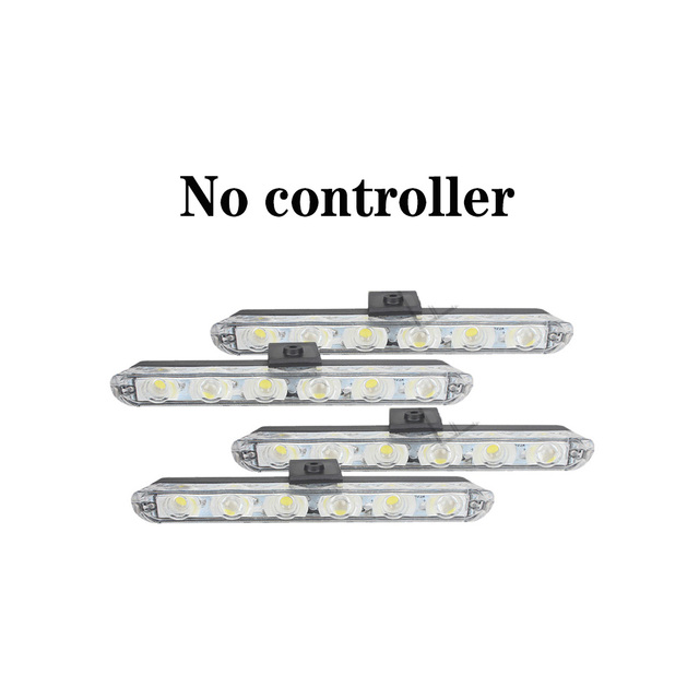 4x6LEDS Stroboscopen Fso Zaklamp Politielichten Stroboscooplichten LED Noodbrandweer Waarschuwing Knipperlicht Grill Auto Vrachtwagen Ambulance: Deep Blue / 10000k