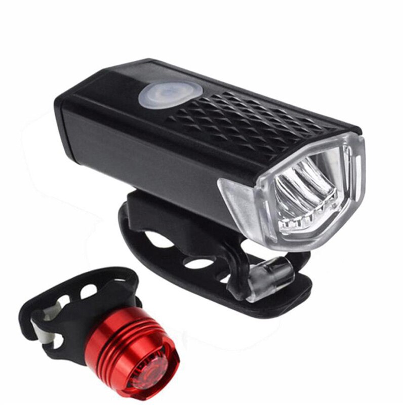 Bike Bicycle Light USB LED Rechargeable Set Mountain Cycle Front Back Headlight Lamp Flashlight: B