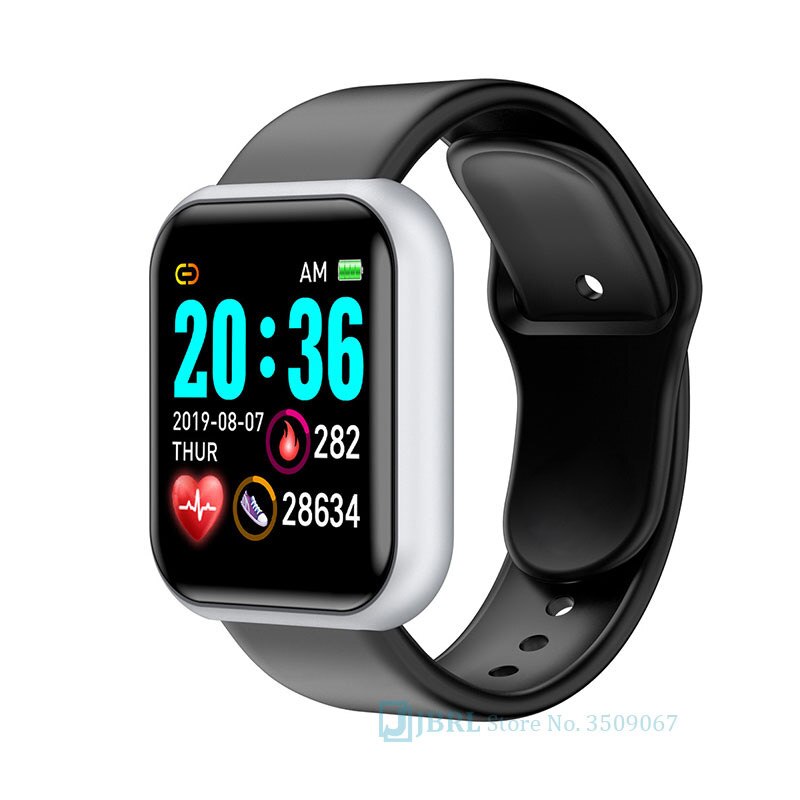 Smart watch kvinder mænd smart band fitness tracker pulsmåler elektroniske armbåndsure til andriod ios smart smartwatches: Y68 sort skive