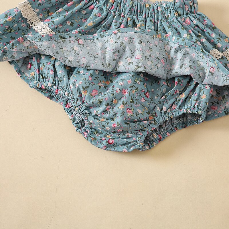 2227a Koreaanse Meisje Rok 2022 Zomer Baby Bloemen Rok Lotusblad Kant Brood Broek Bloemen Taart Rok Leuke Lantaarn shorts
