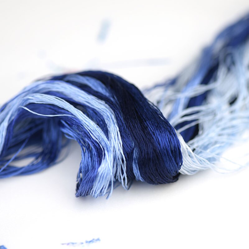 Zijde Borduurgaren/100% Zijden Draad/Hand Borduren Borduren Kruissteek/Blauw Serie/12 Pure Kleuren