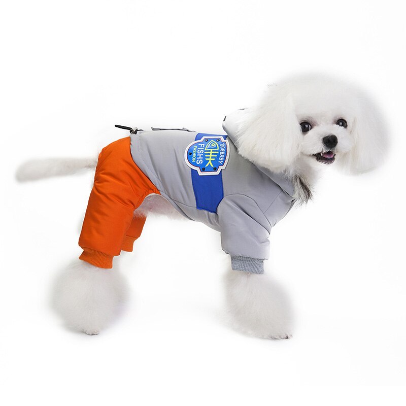 Pawtira roupas de inverno para cachorro, roupa para cachorro com capuz, casaco quente de cachorro com gola de pele, vestuário para animal de estimação: Gray / XXL