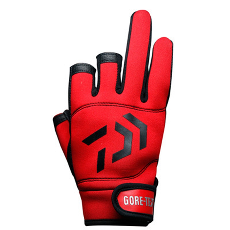 Daiwa Waterproof 3 Cut Finger Fishing Gloves 4 Colors