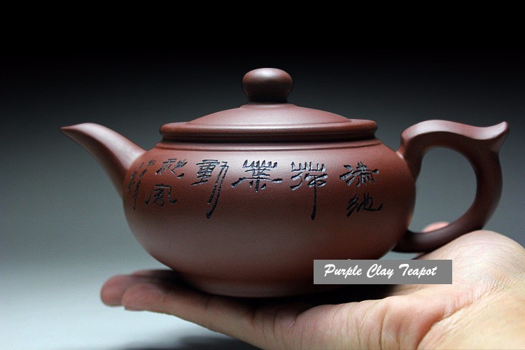 Authentisches Yixing Zisha Purple Clay Pot Set Handgemachte Xishi Teekanne für K