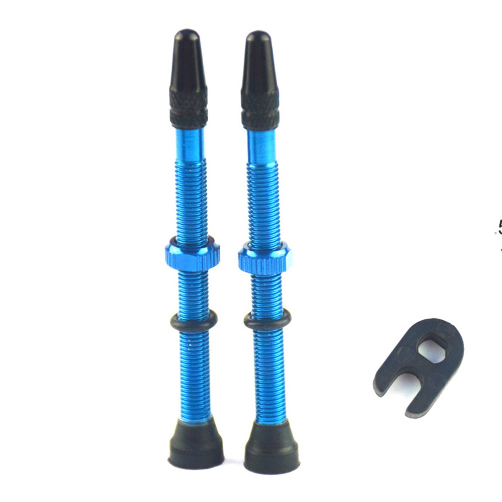Tubeless Stem Valve Cap Aluminum Alloy 34/46/64mm Bike Accessories 1PC Tubeless Sealant 1Pair For Road MTB Presta Valve: Blue  A9