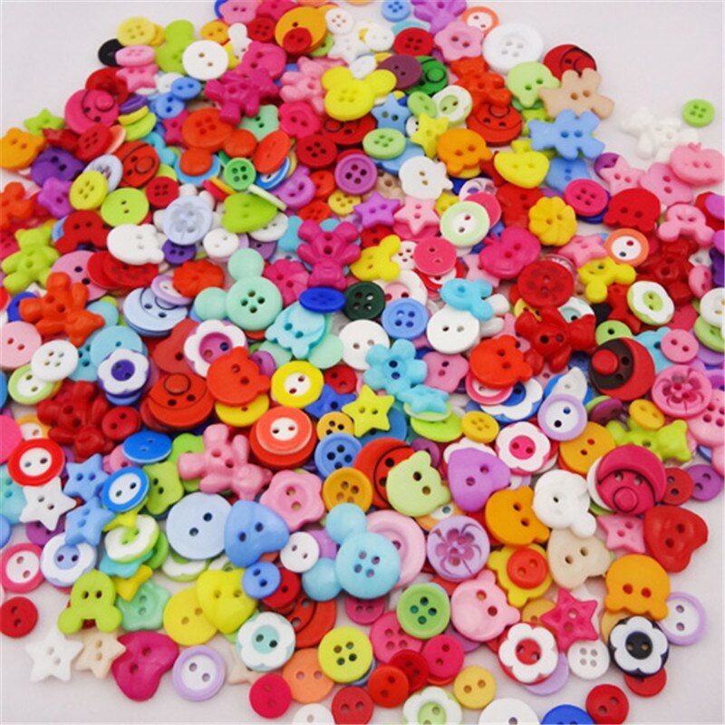 100PCS mix Assort Plastic Sewing Buttons, For Scrapbooking Sewing Craft Sewing Accessories Appliques PH98