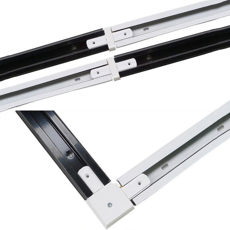 Black/white 0.5M 1M Led Track Rail 220V Aluminum Led Track Light Rails Straight/L Shape Connectors for Track Rail Spotlight