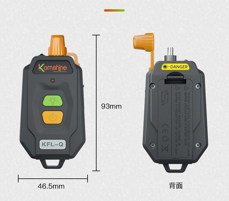 Mini VLF 10mw 10km Visual Fault Locator KFL-Q Handheld Optical Fiber Cable Tester Break Checker FC Hybrid Adapter AA Battery