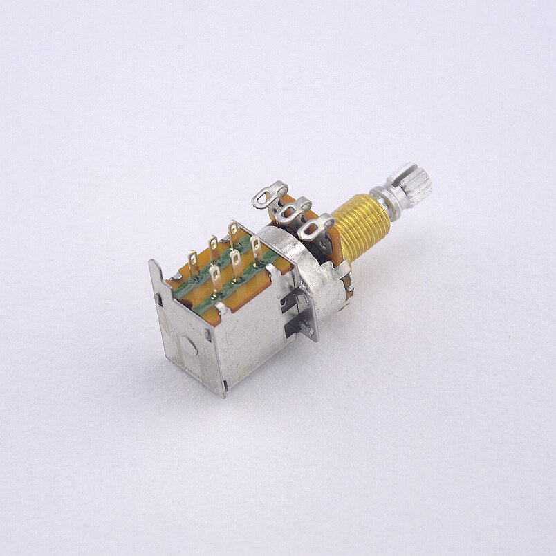 【Made in USA】1 Piece Brass Shaft Push Push Pot Potentiometer For Electric Guitar A250K/B250KA500K/B500K