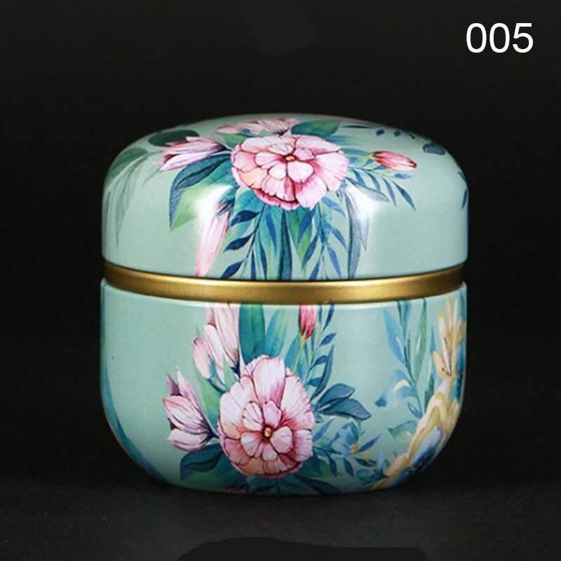 Multifunctionele Chinese Stijl Thee Caddies Ronde Metalen Thee Doos Pot Met Deksel Hfing