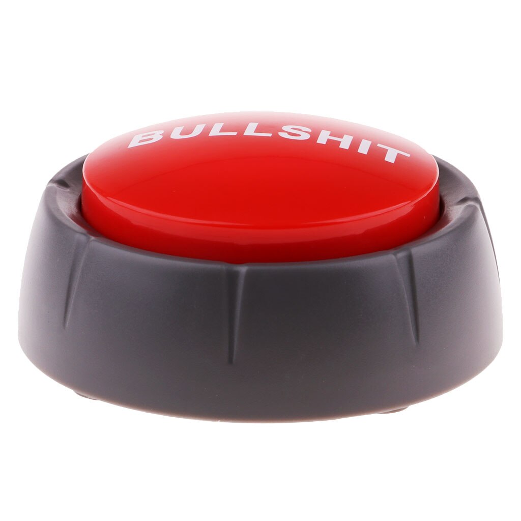 1pc Bullshit Alert Button Tabletop Joke Prank Press Button Toy Supplies
