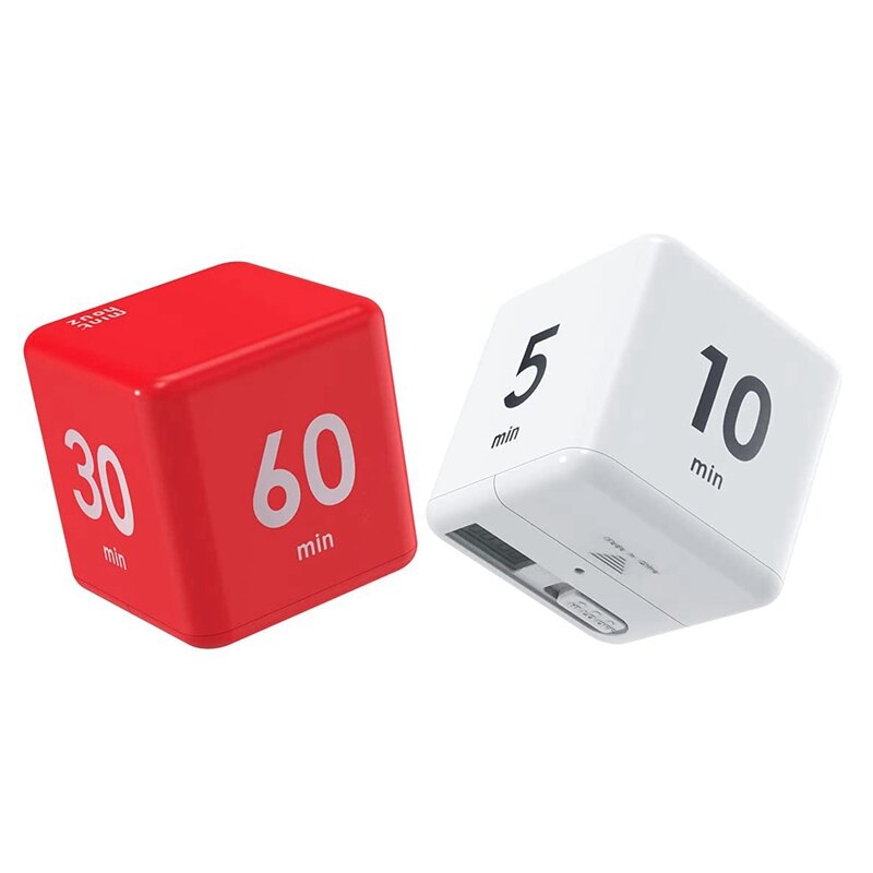 ! Cube Timer, 2 Stuks Keuken Timer 2.6 Inch Zwaart... – Vicedeal
