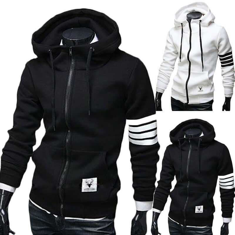 Men's Winter Slim Hoodie Warm Hooded Sweatshirt Coat Jacket Outwear Sweater Tops