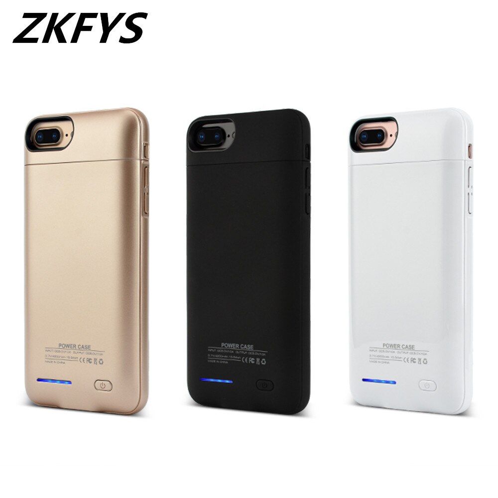 Zkfys magnético carregador de bateria casos para iphone 7 8 6s mais caso de carregamento power bank capa para iphone 6s 7 8 bateria casos