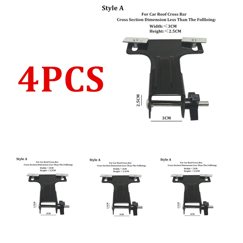 ALWAYSME 1 Stck Auto Fracht Träger Gestell Gepäck Korb Und Auto Dach Gestell Kreuz Bar Halterung Teile 4 Größen wählen: Klemme Mund 3CM