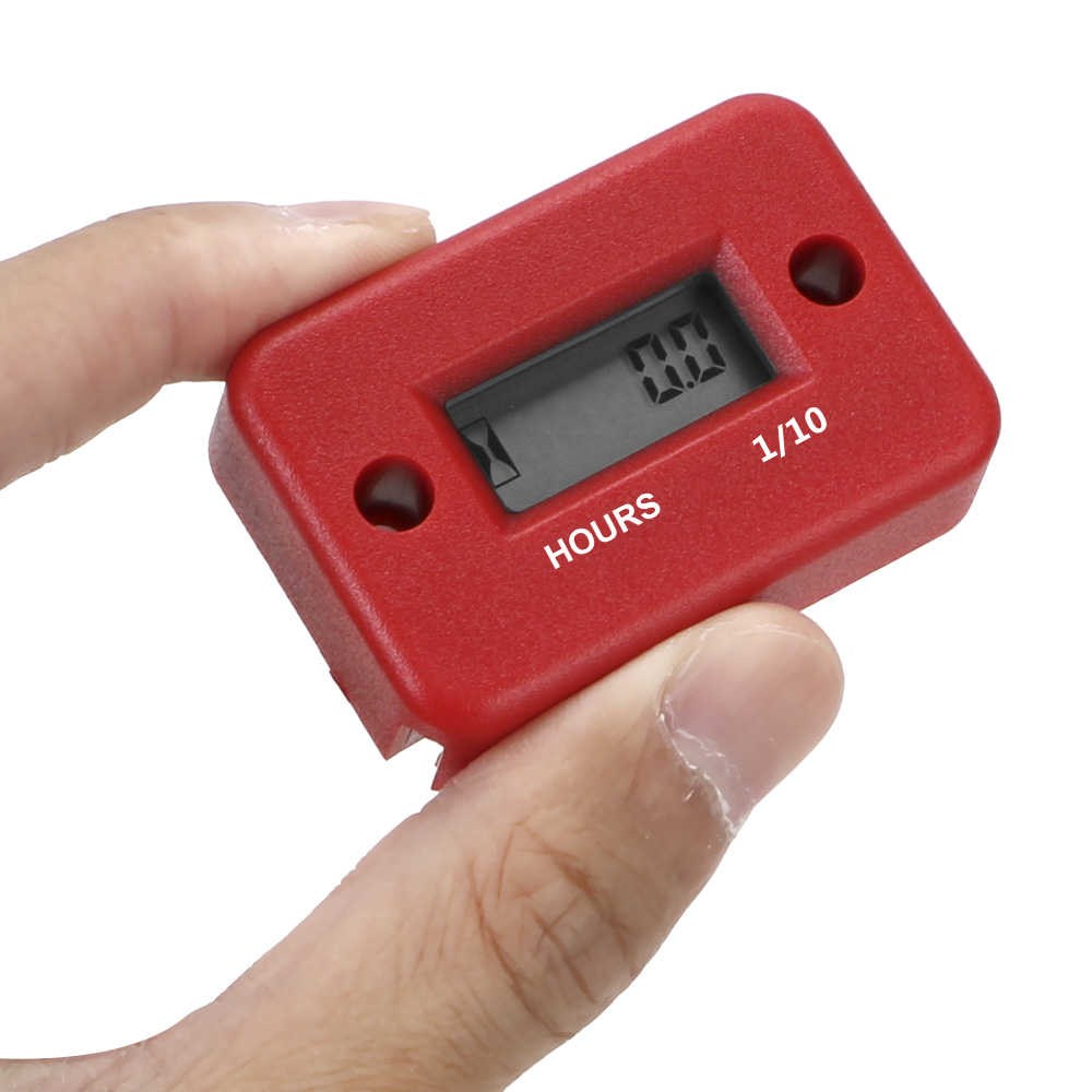 Engine Gauge Hour Meter Digital Hour Meter LCD Display Waterproof For Motorcycle ATV Gasoline Marine Snowmobile Portable