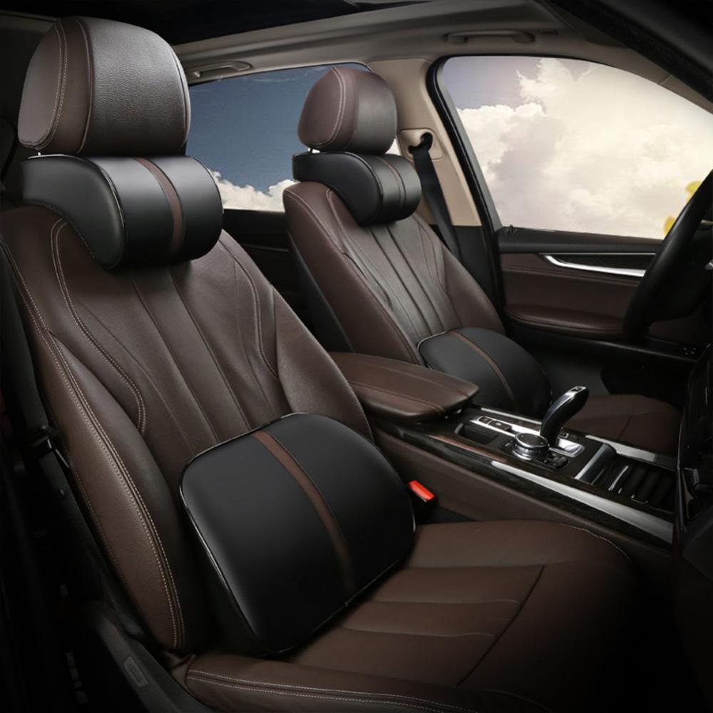 Car Memory Foam Travel Comfortable Neck Headrest Pillow Lumbar Support Cushion