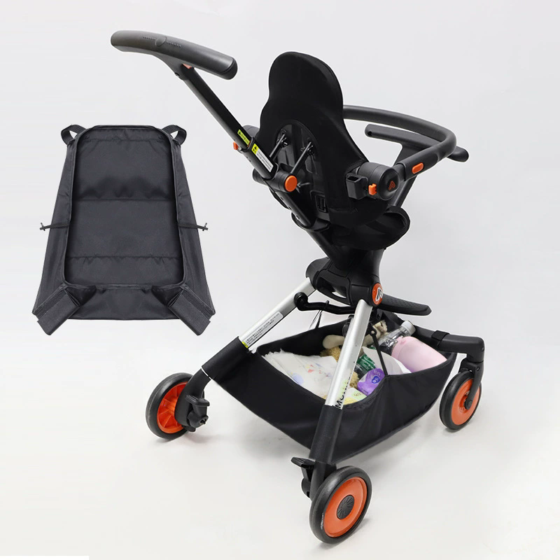 Grote opbergmand voor onderin de kinderwagen, universele opbergtas van oxford-stof, ophangbare opbergmand voor luiers.