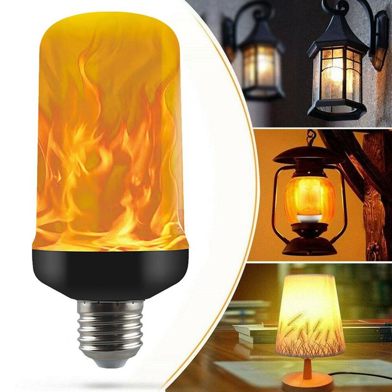 E27 led flimrande flamma glödlampa simulerad brinnande glödlampa ljuseffekt dynamiskt läge festlampa eldflamma led effekt flera  p0 v 4