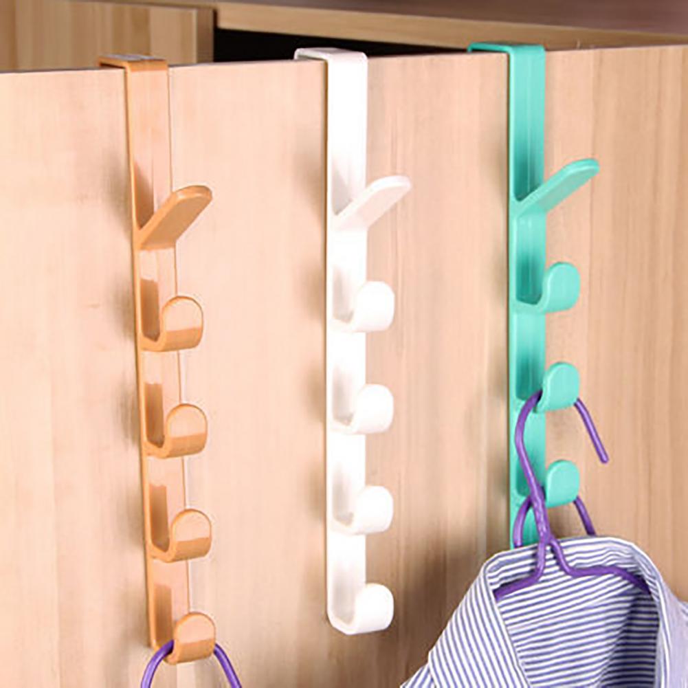 Plastic Hooks Space-saving Portable ABS Plastic Door Clothes Hooks for Room Door Towel Hook For Bathroom Coat Hanger