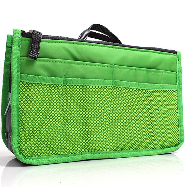 Delle donne Sacchetto Cosmetico di Grande Inserto Dell'organizzatore Della Borsa di Trucco Del Sacchetto Multi Funzionale Delle Donne Cosmetico di Immagazzinaggio di Borse Da Viaggio: green