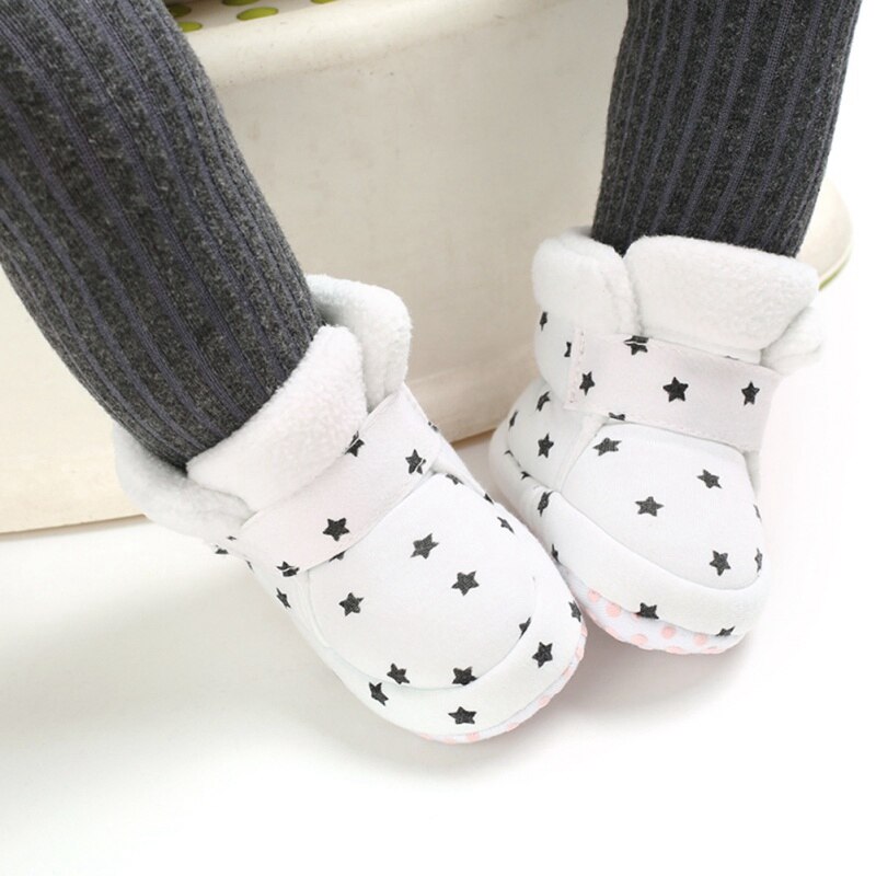 Baby Mädchen Schuhe Winter Plus Samt Nette Stern Weiche Sohle Winter Bootie Schuhe Winter Warm Boot Schuhe 0-18M Heißer