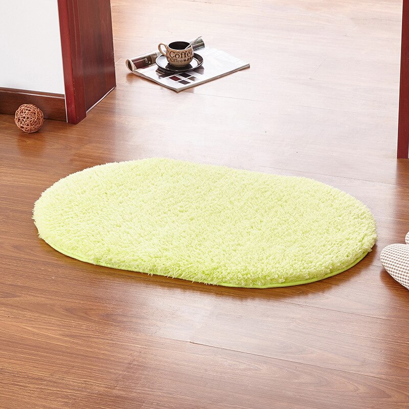 Large Size Thicken Chenille Bath Mat bedroom kitchen Rug Carpet For Living Room Floor Anti-slip Door Absorbent Pad Mat: green