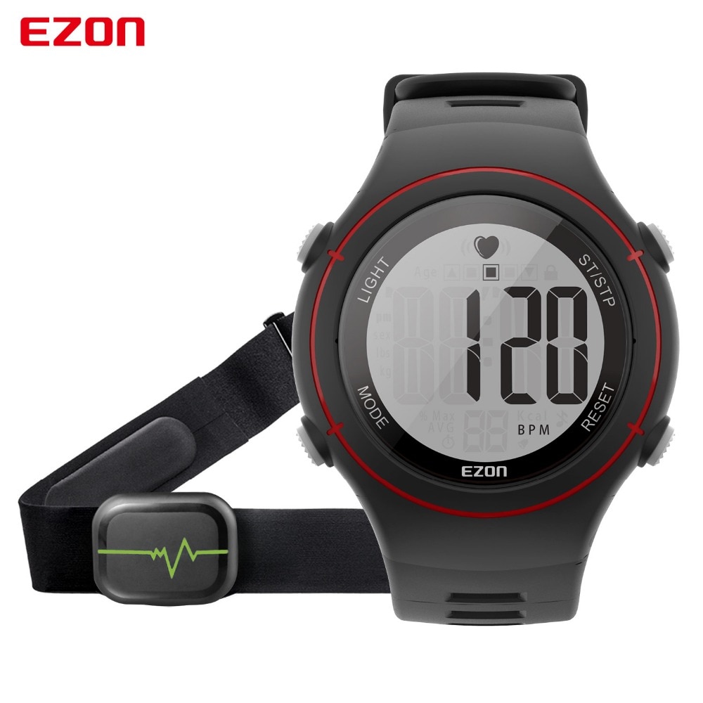 EZON T037 Mannen Vrouwen Sport Polshorloge Digitale Hartslagmeter Outdoor Running Horloges Alarm Chronograph smart horloge