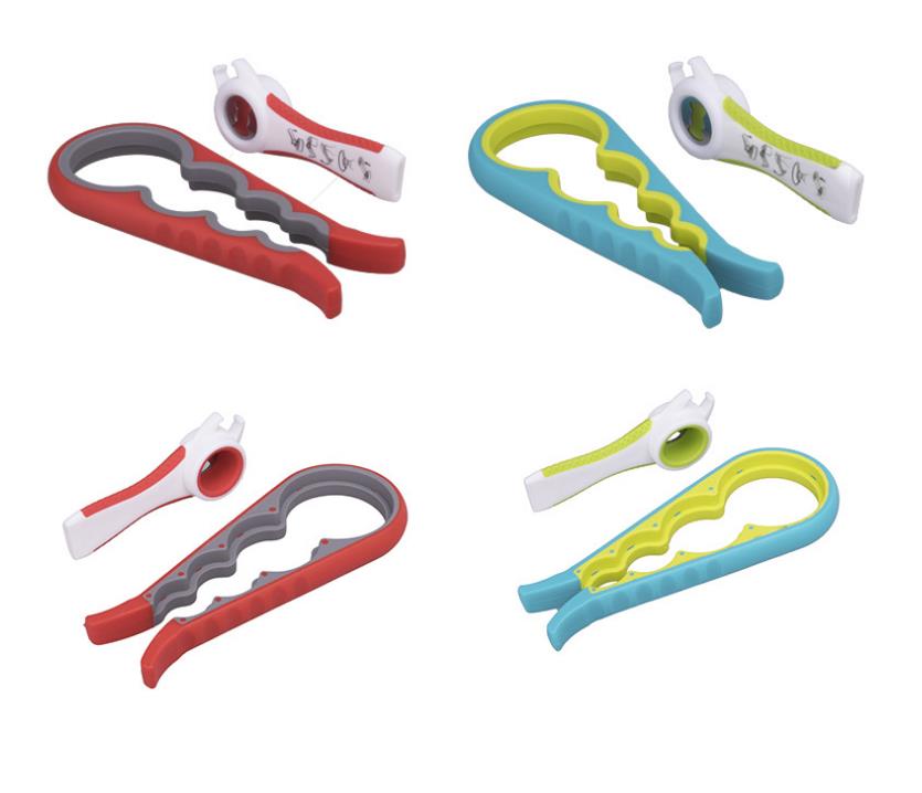 2 stuks/partij blikopener handmatige antislip draaidop flesopener deksel schroefklem flesopener
