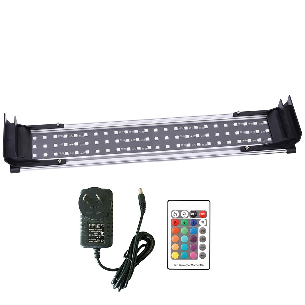 US UK EU AU Kleurrijke LED Licht Uitschuifbare Aquarium Licht LED Aquarium Licht Afstandsbediening Aquarium LED Lamp 5050 SMD RGB: AU Plug-72LEDs