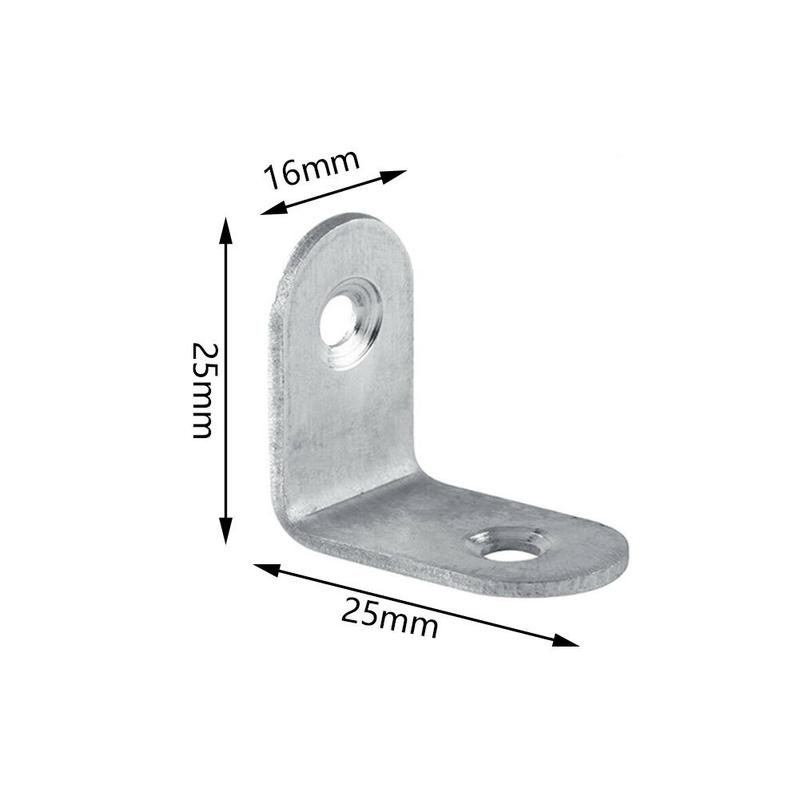 4 stk metal l-form vinkelbeslag med rustfrit stål til bord 4 størrelser valgfri hjørnebeslagsstøtte: B 4 stk