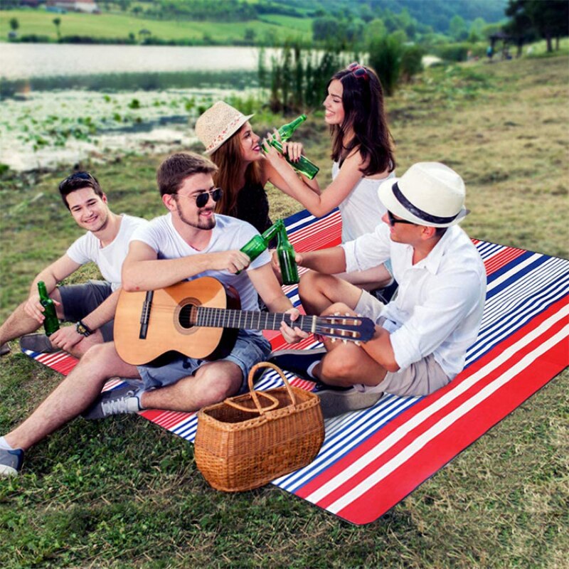 Portable Folding Kids Mat Baby Gyms Playmat Waterproof Floor Carpet Mat Rectangle Children Climbing Outdoor Picnic Beach Camping