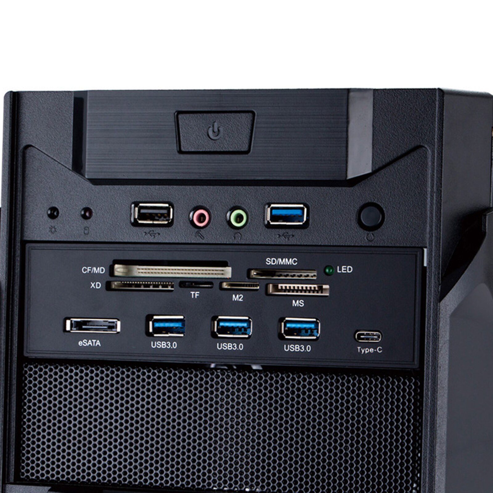 Multifunction Front Panel USB 3.0 Hub 5.25&quot; Media Dashboard Internal Card Reader Expansion Panel For Computer Case Front Bay​