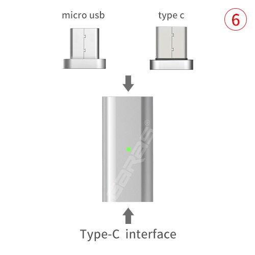 GARAS Type-C To Micro/For iPhone Magnetic Adapter For iPhone/Android 3in 1 Data Cable Converter Adapter Type C To Micro USB C: TypeC to micro TypeC