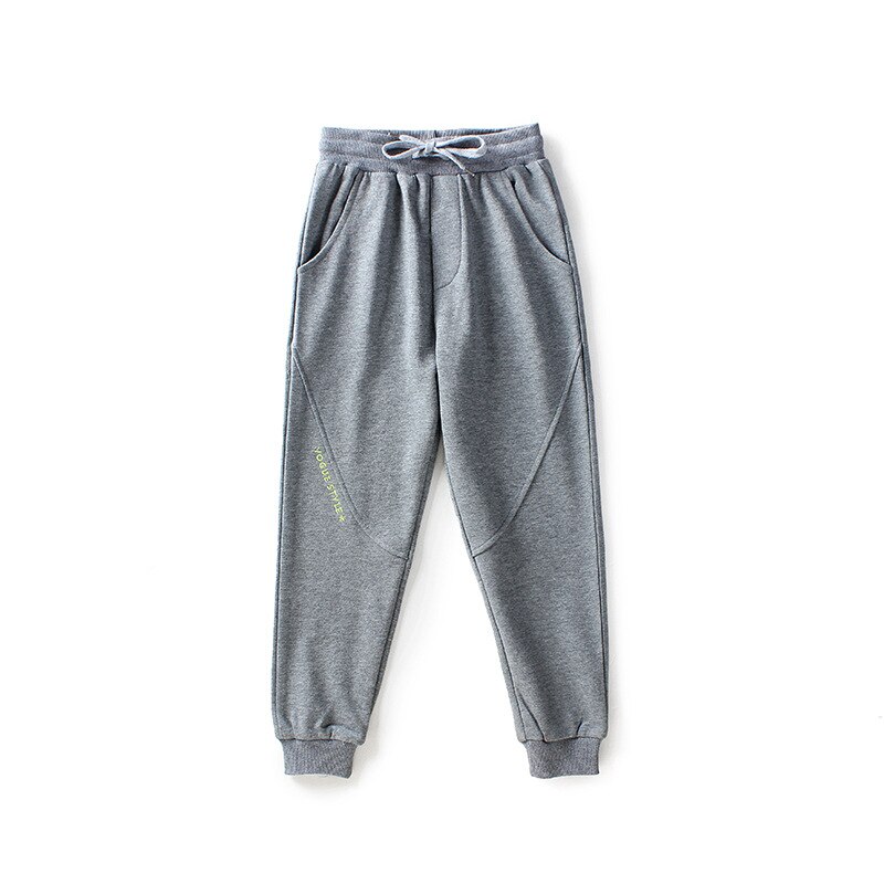 Pantalon de survêtement pour garçon, gris, noir, bleu foncé, décontracté, vêtements de pour enfant de 7 à 12 ans, printemps-automne