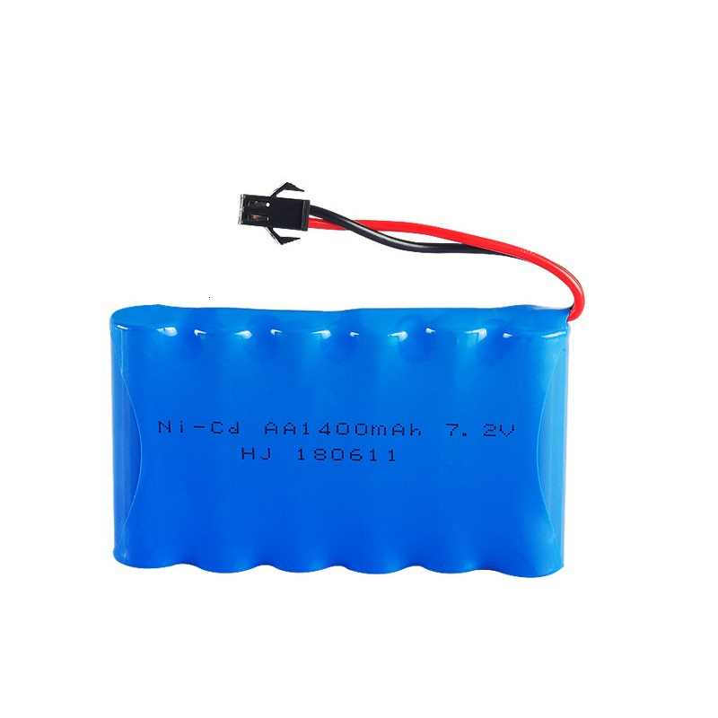 (M Model) 7.2v 1400mah NiCD Batterij Voor Rc speelgoed Auto Tanks Treinen Robot Boot Gun Ni-CD AA 700mah 7.2v Oplaadbare Batterij