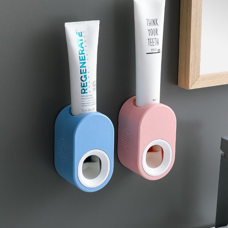Adhesive Automatic Toothpaste Squeezer Wall-mounted Toothpaste Holder Dispenser Home Toothpaste Bathroom Accessories