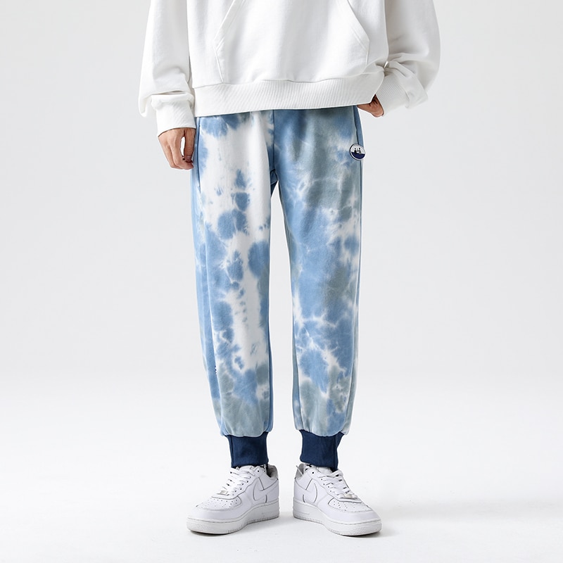 Männer Straße Tie Dye Jogginghose Harajuku 100% Baumwolle Bequeme Hose Jogger Neuheiten Trend Track Hosen