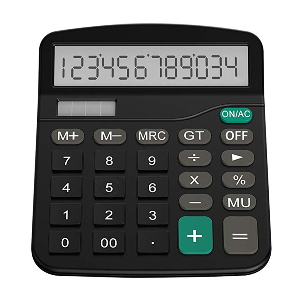 Kantoor Financiën Rekenmachine Calculat Plastic Solar Computer Business Finance Kantoor Rekenmachine 12-Bit Desktop Rekenmachine Kantoor