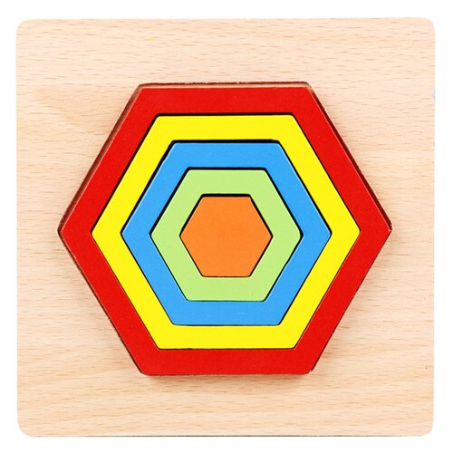 Wooden Shape Cognition Board Children's Jigsaw Puzzle Toys Kids Educational Toy Baby Montessori Learning Matching Sensory Toys: 3