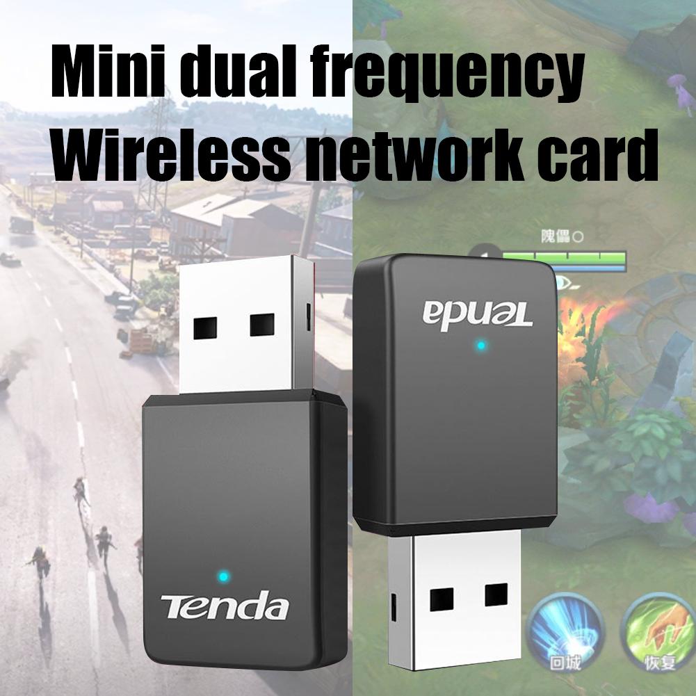 Tenda U9 2.4GHz/5GHz 650Mbps Wireless USB Adapter Dual Band WiFi Ethernet Network Card Receiver for Desktop Laptop