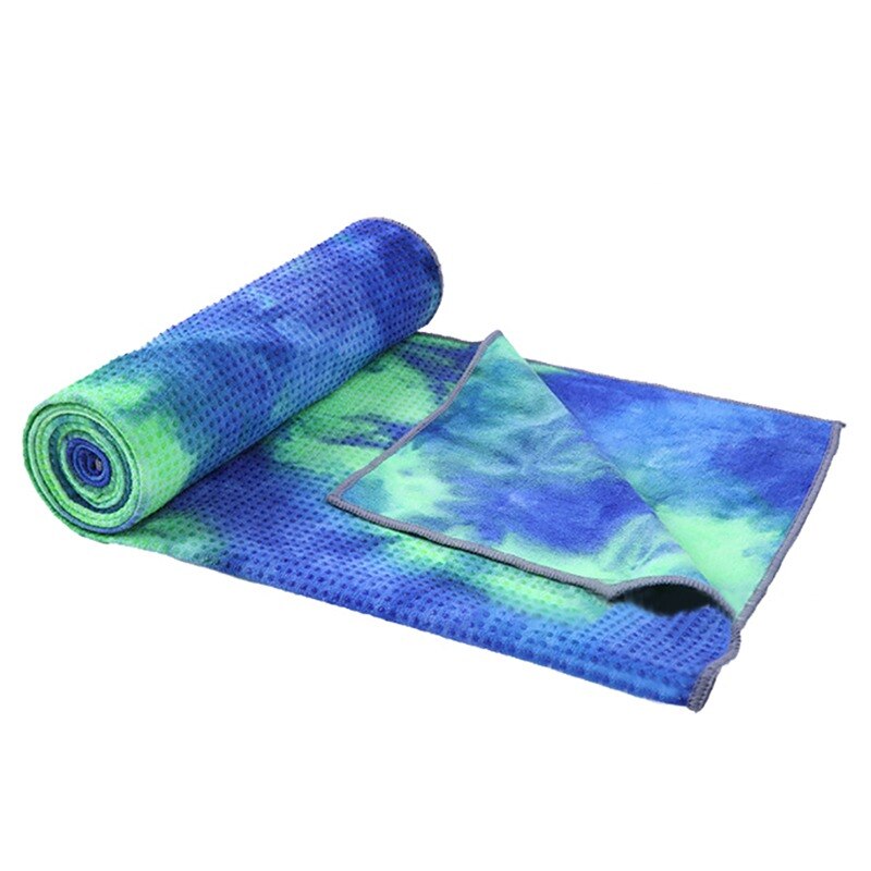 Gym Zwemmen Antislip Yoga Handdoek Zachte Reizen Sport Fitness Oefening Yoga Pilates Mat Tie-Dye Gedrukt Deken yoga Mat 183x63cm: GRAY