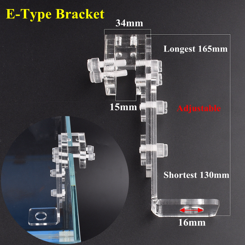 Support de Valve à flotteur à bille, 8 Types, support de serrage en verre pour Aquarium, Valve à flotteur pour Aquaculture, connexion, accessoire réglable: GRIS