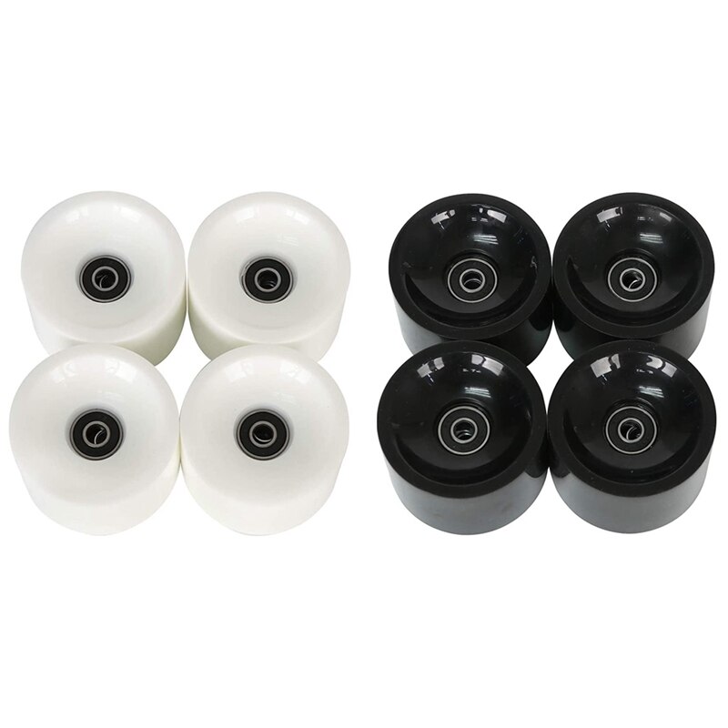 TopSet of 4 Wheels 70mm 78A Offset Hub Solid Longboard Wheels with ABEC 9 Black Bearing Riding Longboarding Wheels