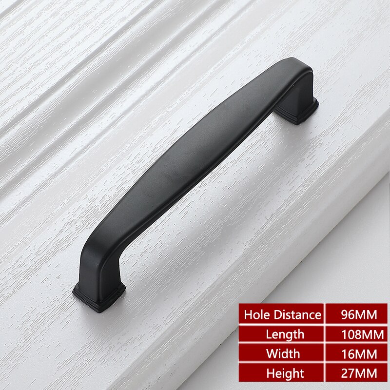 Yutoko modern svart skåp handtag fyrkantig möbel hårdvara rostfritt stål köksdörr knoppar skåp garderob låda drar: 926-96mm