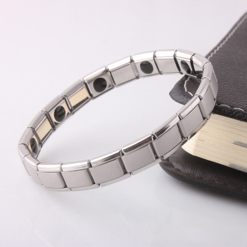 Hommes acier inoxydable chaîne lien manchette Bracelet Bracelet Bracelet bijoux Punk T8DE