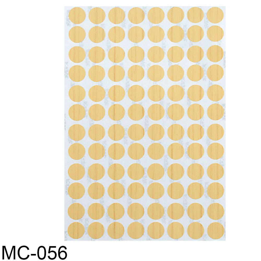 96Pcs/Sheet Pvc 15Mm Zelfklevende Decoratieve Films Meubels Schroef Cover Caps Stickers Hout Ambacht Bureau Kast ornament: MC-056